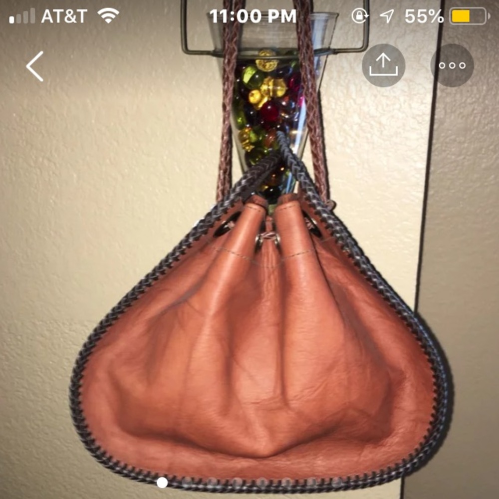 Handmade leather purse 1 brown 2 black ones